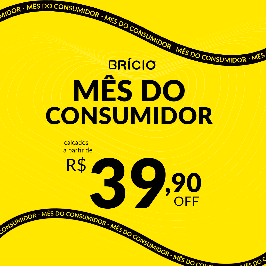 Mês do Consumidor Brício tem calçados a partir de R$ 39,90